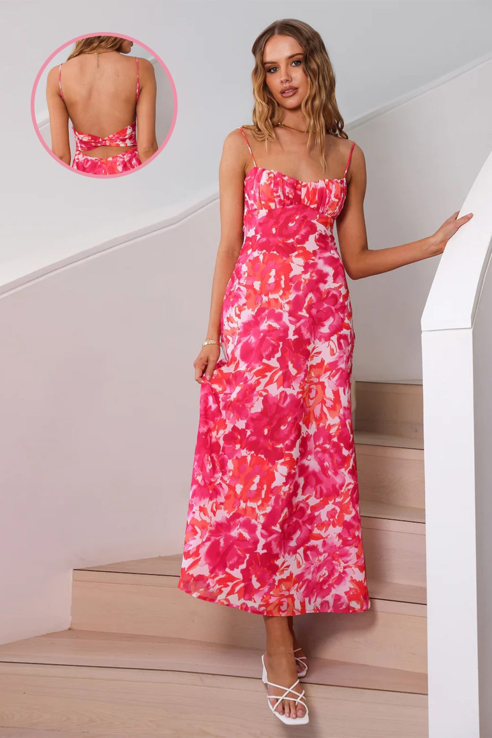 Women's Thin Belt Beauty Back Low-cut Sling Dress - Image 7
