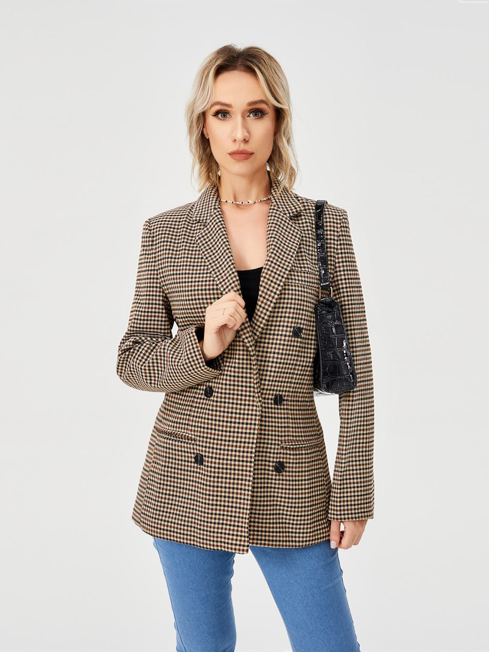Womens Casual Blazer Jacket  Long Sleeve Work 0ffice Blazer Lapel  Jacket - Image 5