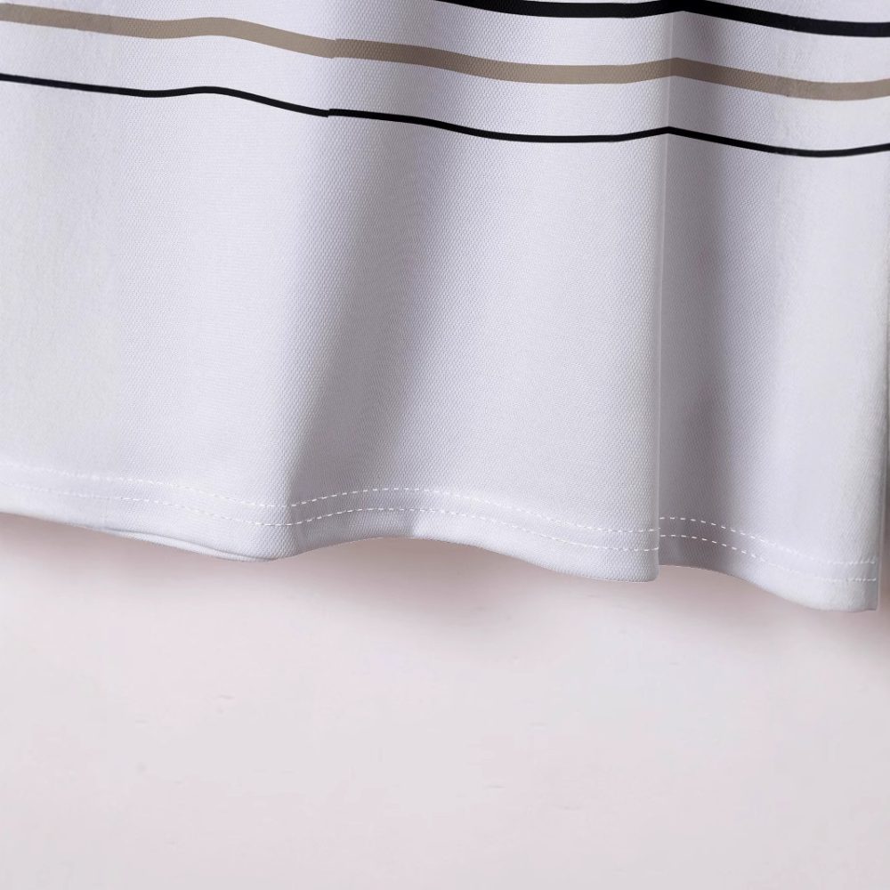 Men's Striped Short Sleeve Summer Business Casual Loose T-shirt - Image 3