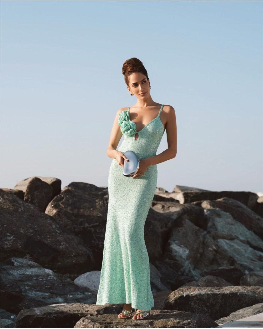Summer Mint Green Sequin Sling Dress - Image 9