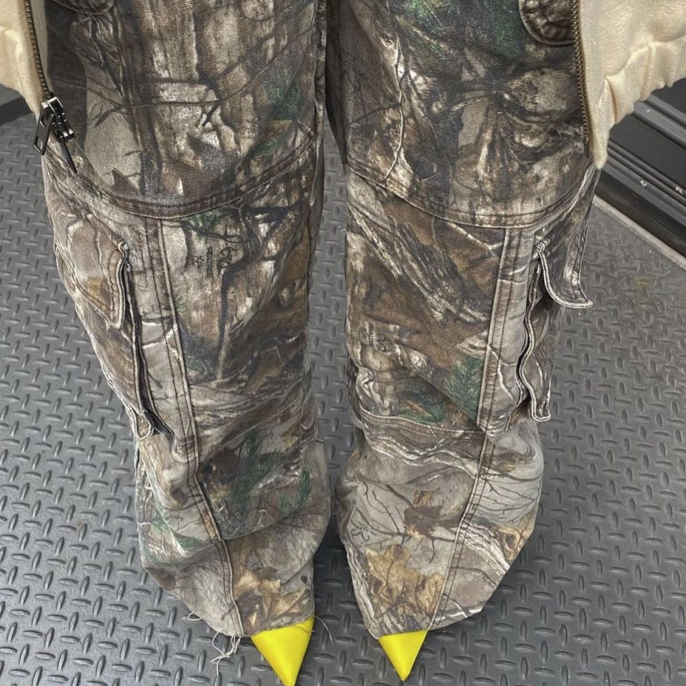 Casual Camouflage Cargo Pants Loose Overalls Summer Low Waist Straight Trousers With Pockets - Image 8