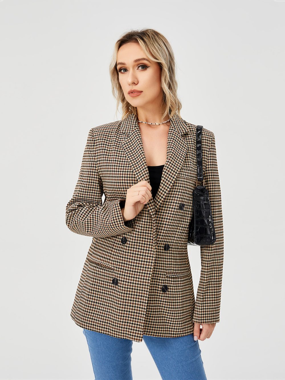 Womens Casual Blazer Jacket  Long Sleeve Work 0ffice Blazer Lapel  Jacket - Image 4