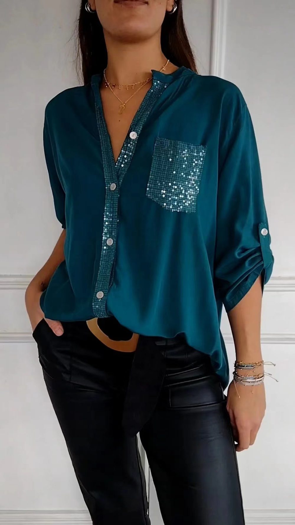 Commute Style Women's Summer Long-sleeve Casual Fashion Shirt - Image 7