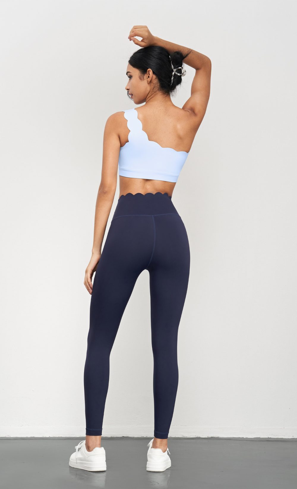 Elastic Sports Yoga Pants Women's Abdominal-shaping High Waist Peach Hip Sports Tights Anti-chic No T-line Fitness Pants - Image 4