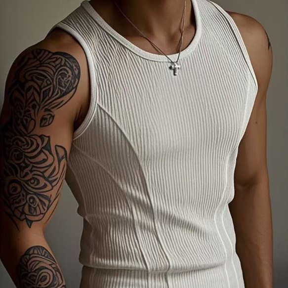 American Stitching I-shaped Vest Summer Men's Tight