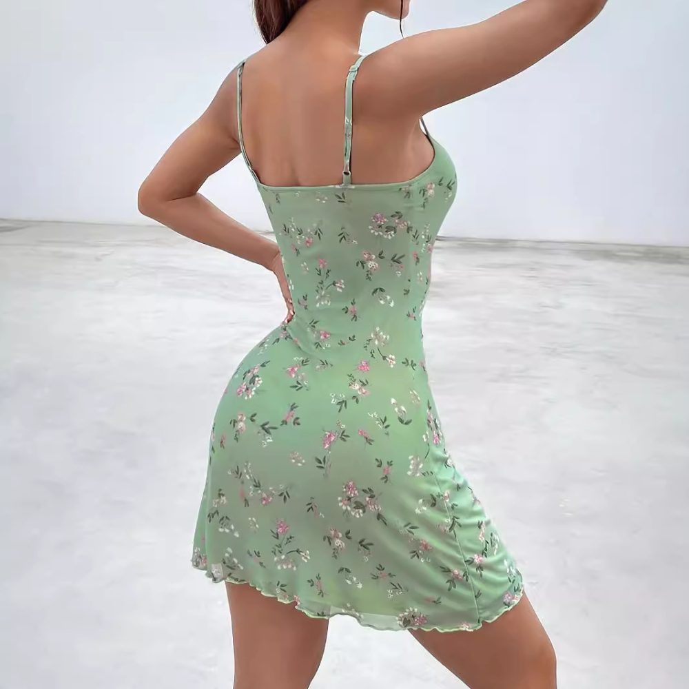 Elegant Slim Fit Hip Spaghetti Straps Dress Women - Image 3
