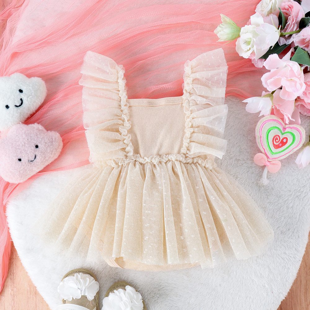 Jumpsuit Baby Net Skirt Princess Poris Dress Baby Skirt Baby Body Pants Jumpsuit - Image 9