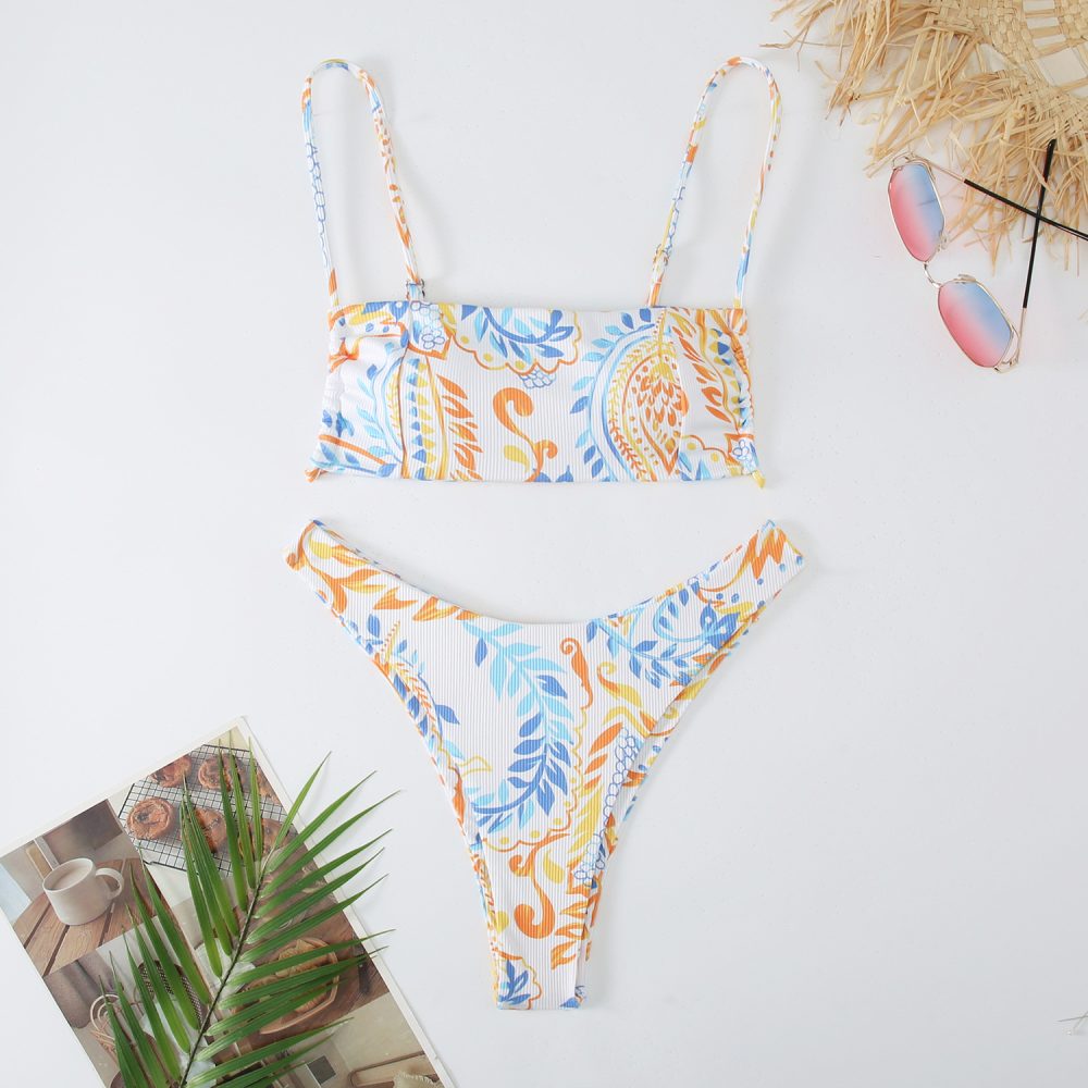 Printed Split Swimsuit European And American Swimsuit - Image 4