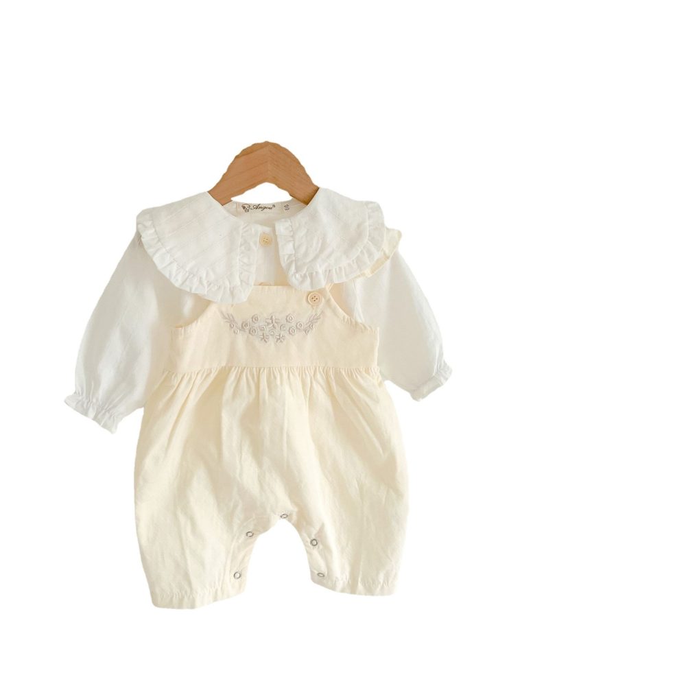 Baby Girl's Loose Adjustable Suspender Romper - Image 5