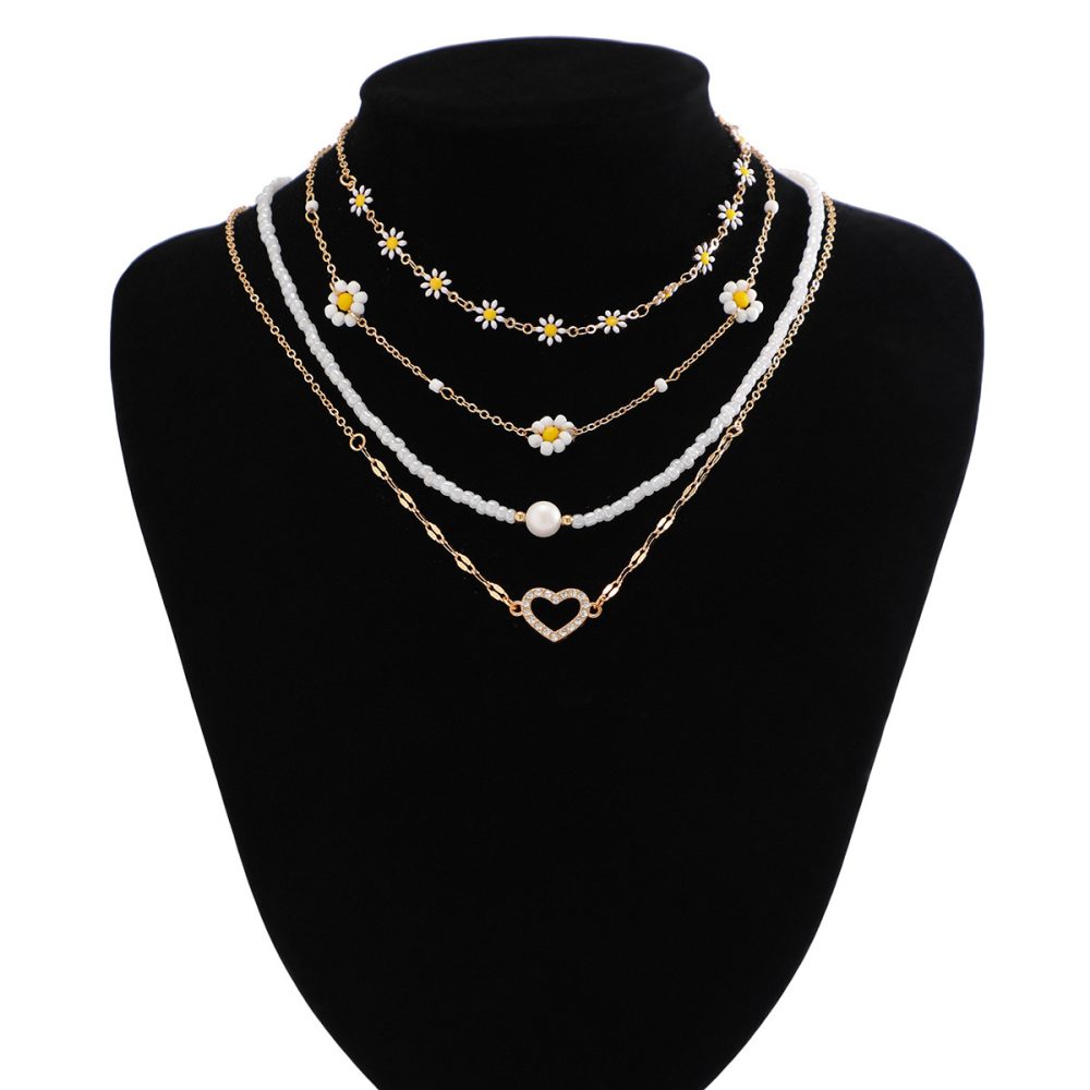 Women's Pearl Little Daisy Suit Necklace - Image 6