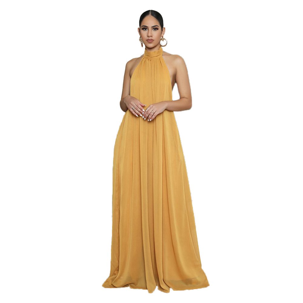 Casual Chiffon Loose Backless Women s Jumpsuit - Image 2