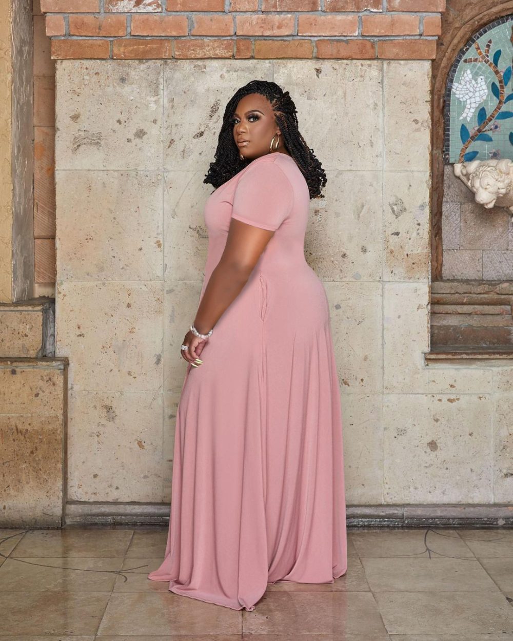 Casual Fashion V-neck Solid Color Plus Size Women's Clothing - Image 8