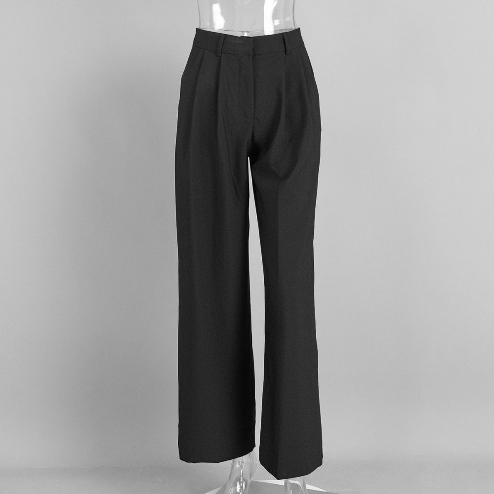 Draping Wide-leg Trousers Loose Suit Pants Straight - Image 6