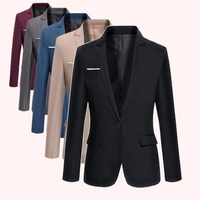 Fashion Simple Slim Young Men's Suit Jacket