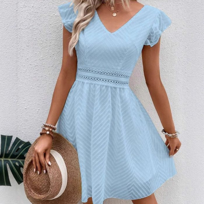 Lace Elegant Casual Mid-length Women's Dress