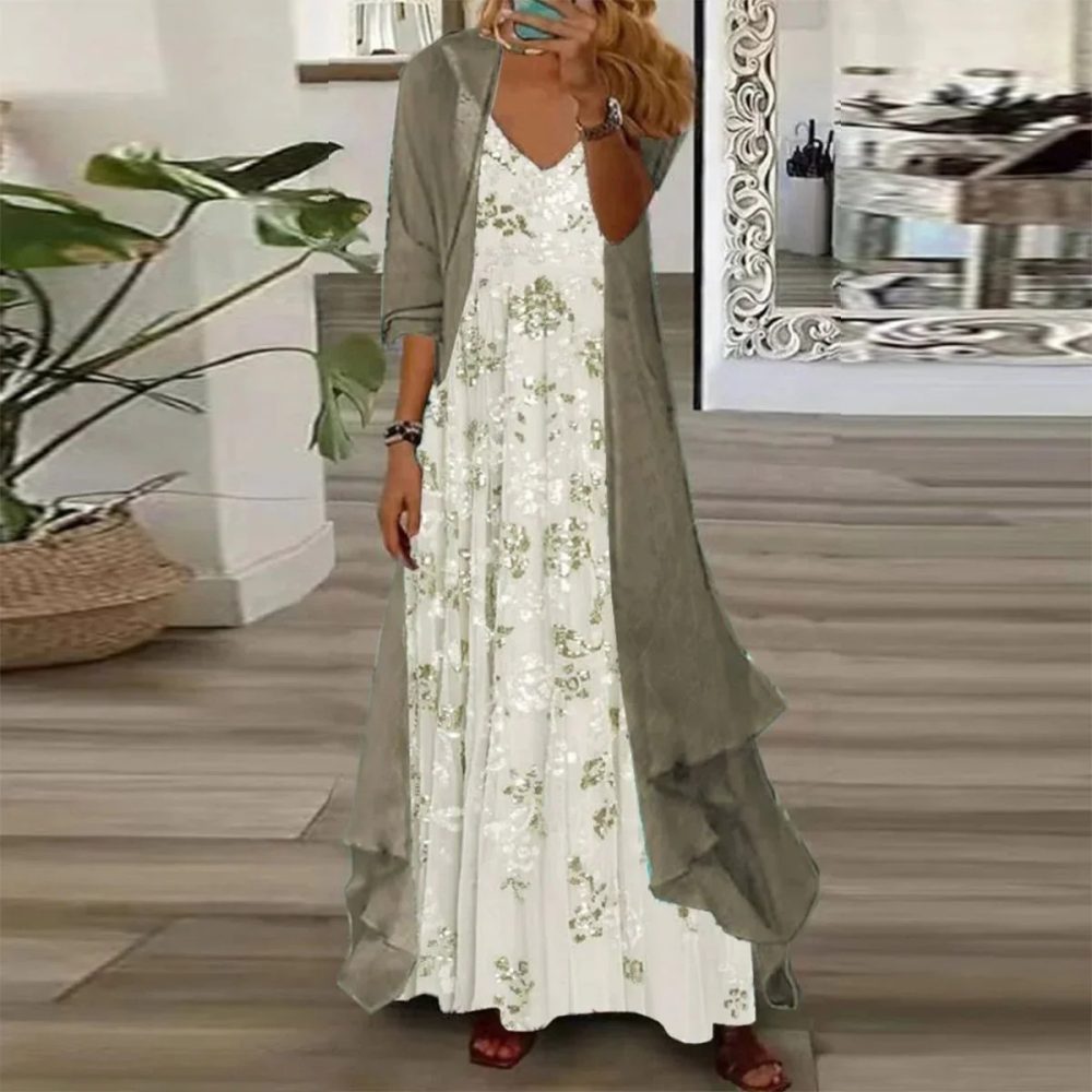 Women's Two-piece Digital Printing Sling Chiffon Jacket - Image 7