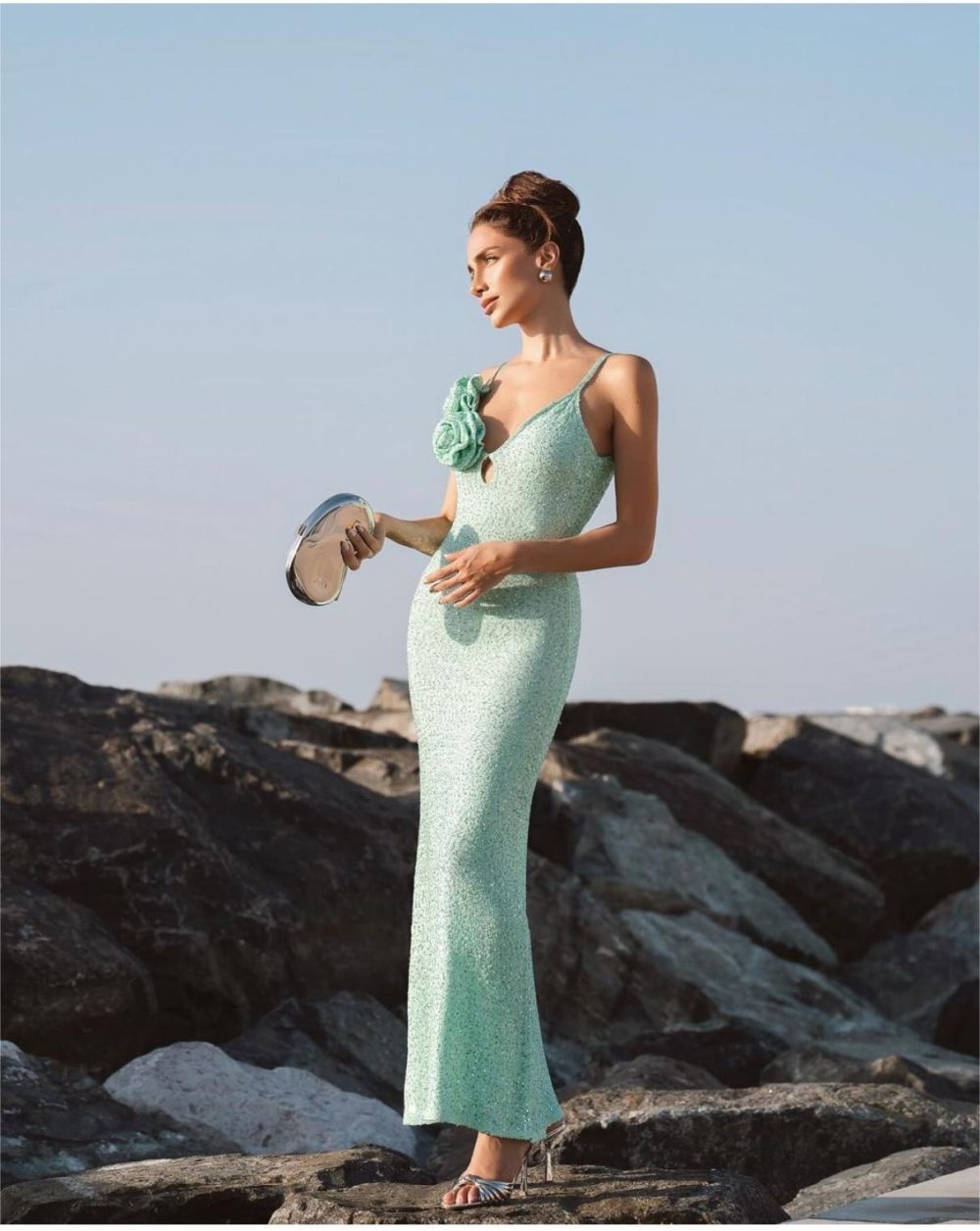 Summer Mint Green Sequin Sling Dress - Image 8