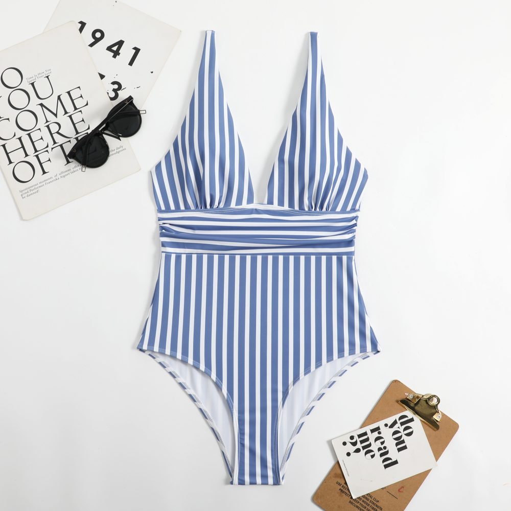 New Bikini Women's One-piece Swimsuit Striped - Image 9
