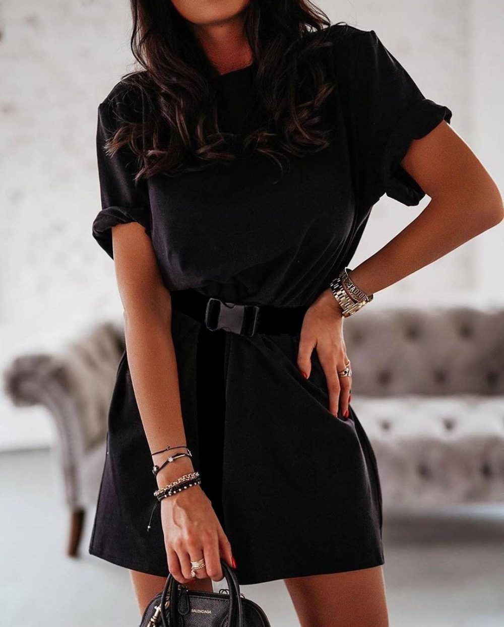 Casual solid color fashion dress - Image 4