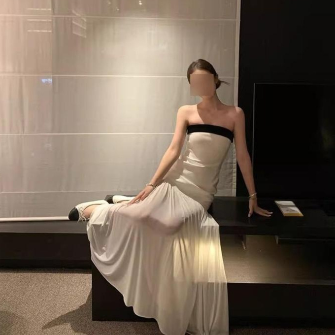Bowknot Beauty Back Sleeveless Tube Top Dress Women