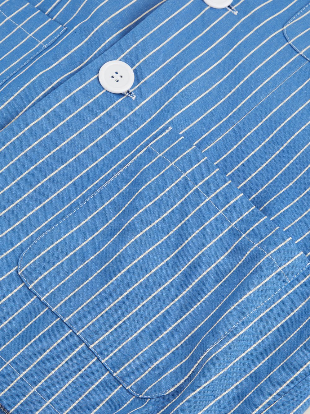Men's Cotton And Linen Loose Striped Thin Casual Suit Jacket - Image 9