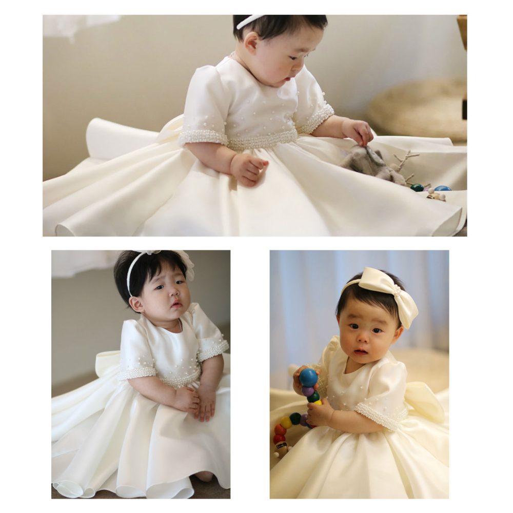 Girls Fashion Personality Solid Color Satin Dress - Image 5