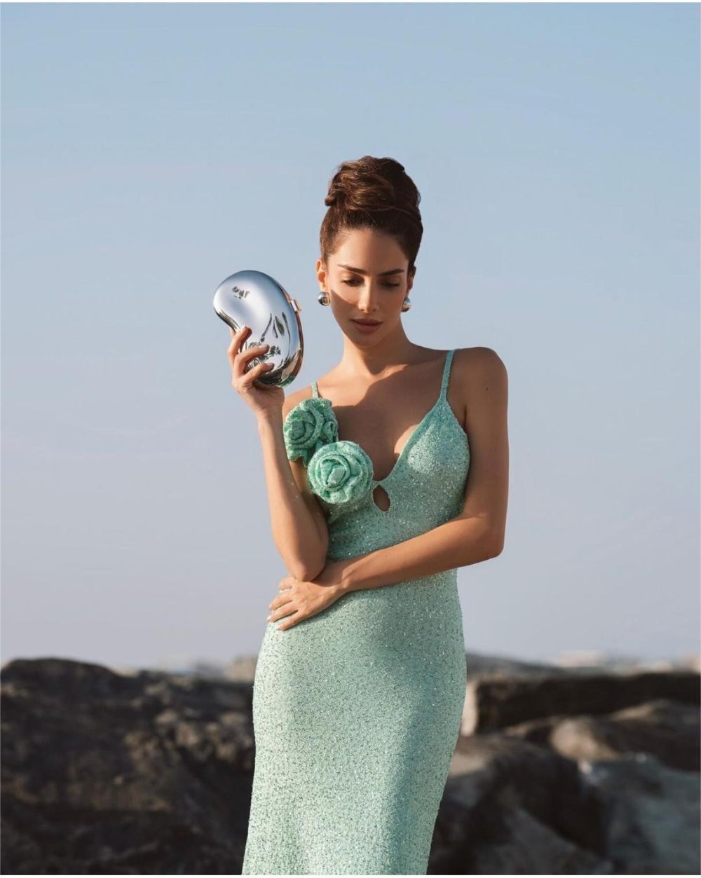 Summer Mint Green Sequin Sling Dress - Image 10