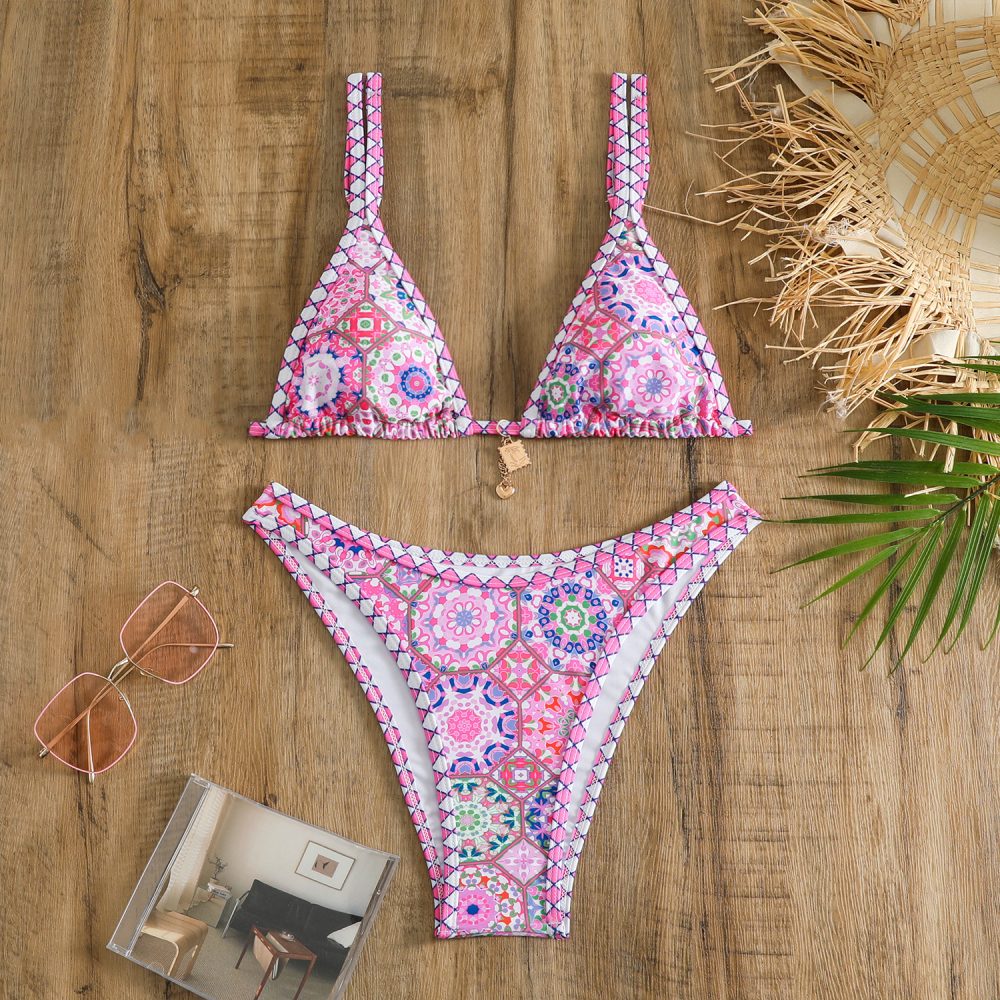 Women's Printed Split Casual All-match Bikini Suit - Image 7