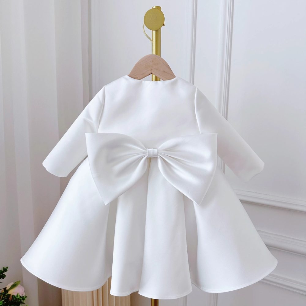 Korean Style Women's Baby Dress White Classic Style Two-piece Set - Image 4