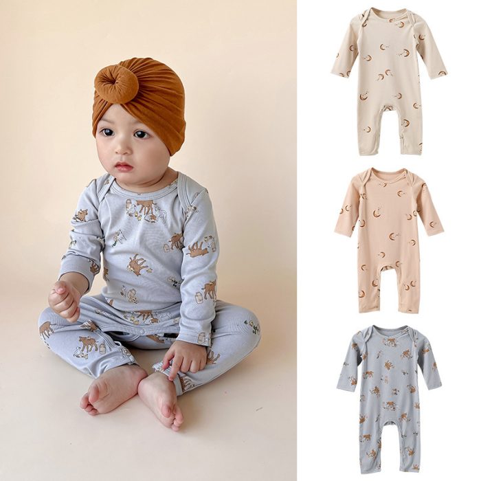 Baby's Cotton Long-sleeved Bottoming Shirt Romper