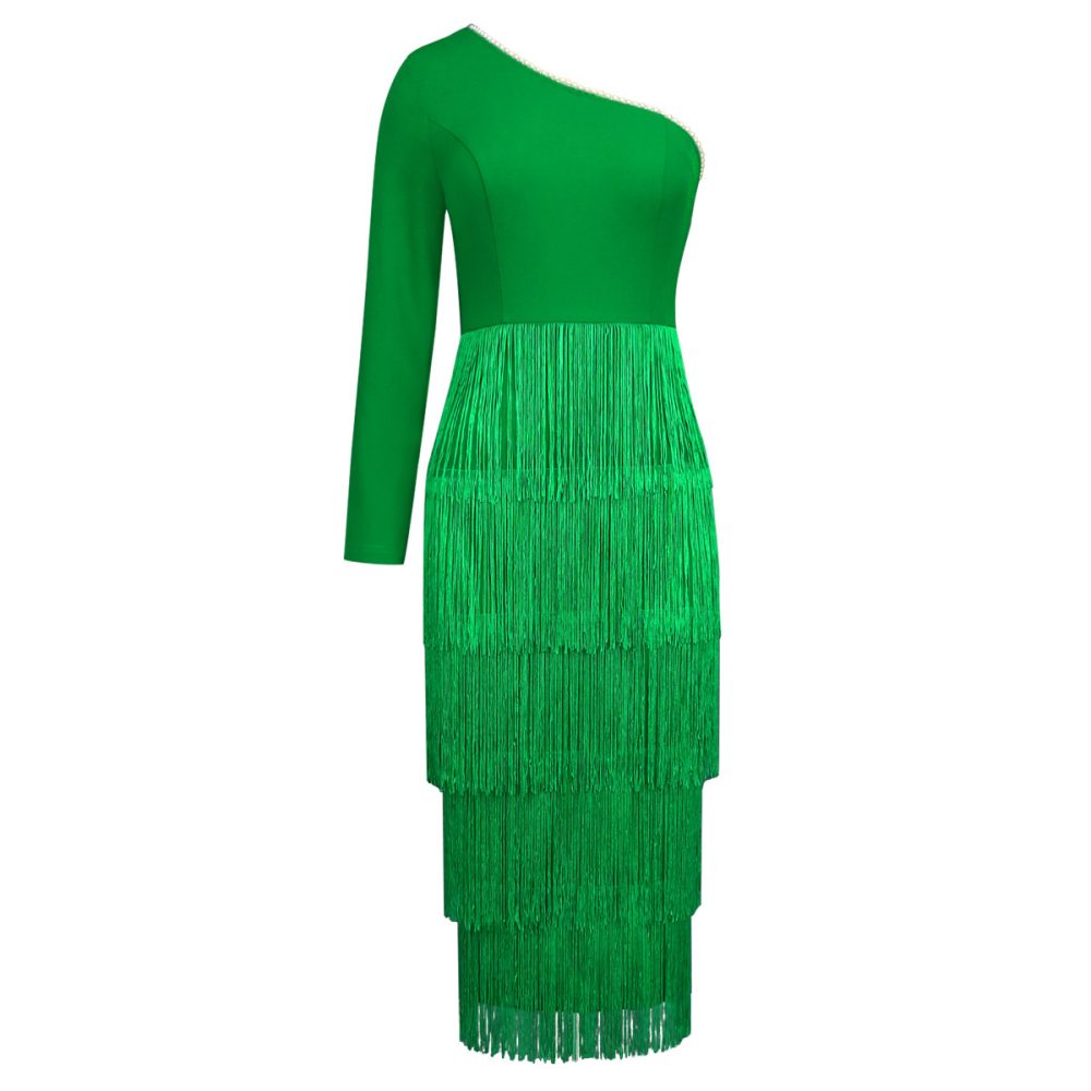 One-shoulder Long Sleeve Dress Women - Image 5