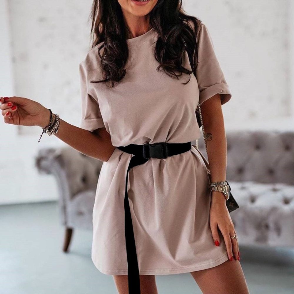 Casual solid color fashion dress