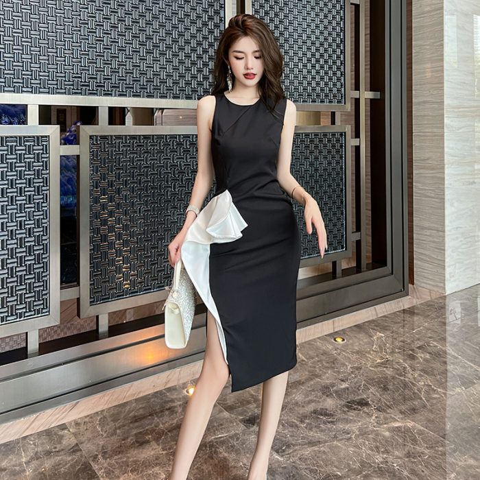 Dress Adult Lady Like Woman Style Socialite Temperament Slim Design Sense Slimming Dress