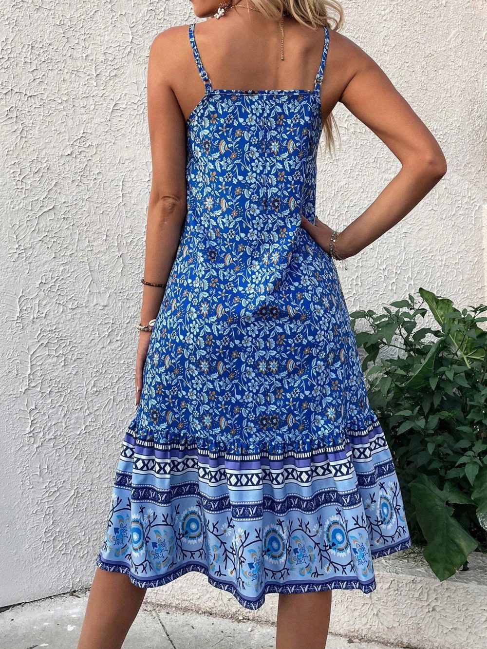 Women's Sleeveless Printed Casual Dress Maxi Vacation Beach Outfit - Image 4