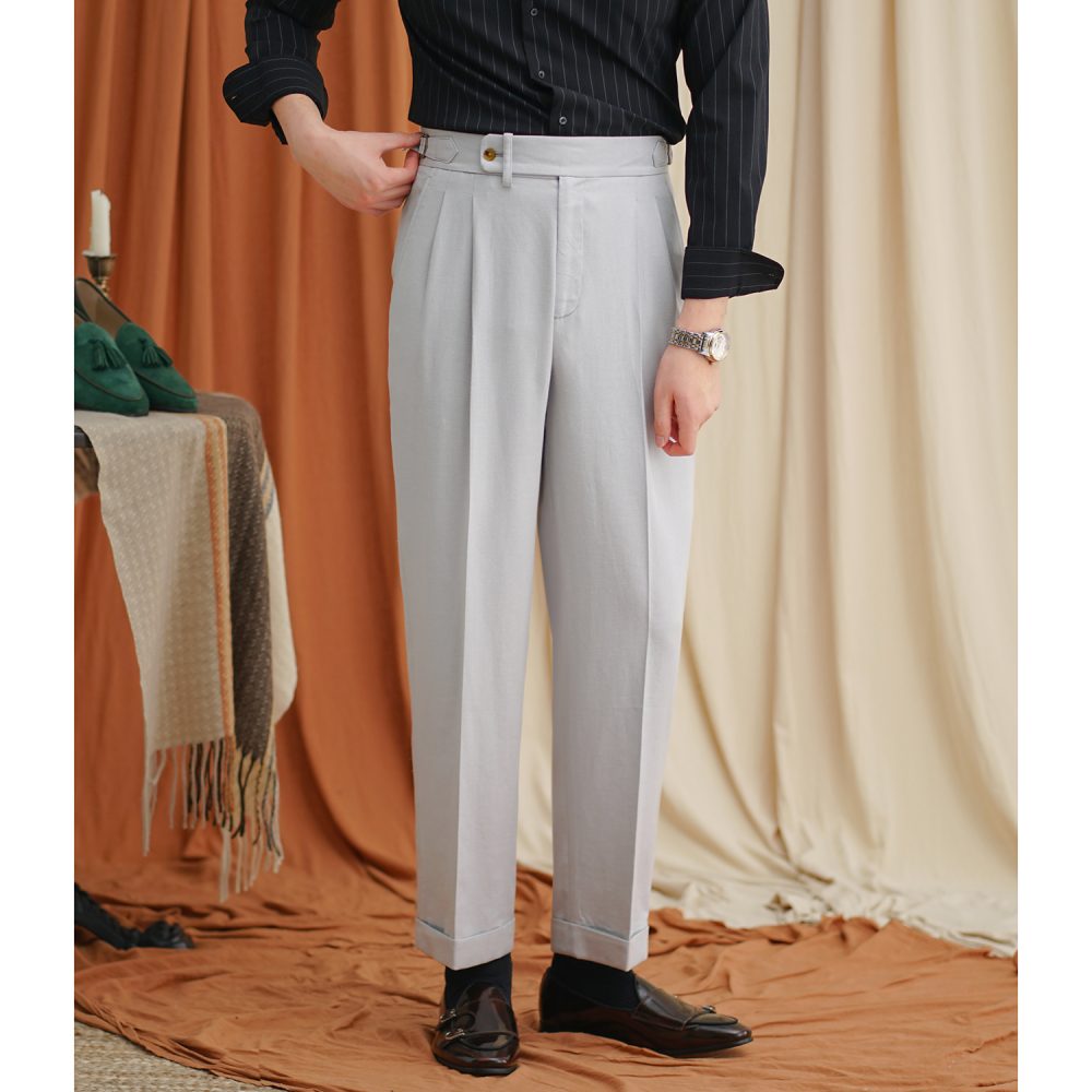 Linen Men's Summer Light Breathable Straight Pants - Image 3
