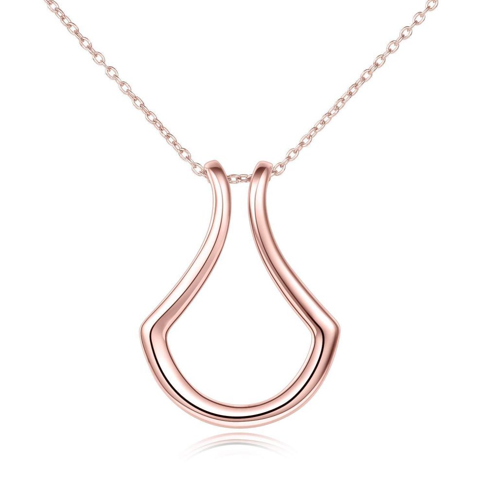 Sterling Silver Ring Holder Necklace Pendant Jewelry for Women - Image 4