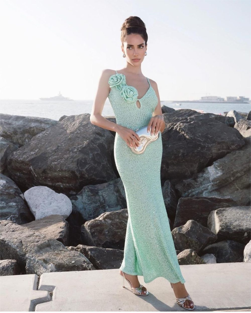Summer Mint Green Sequin Sling Dress - Image 6