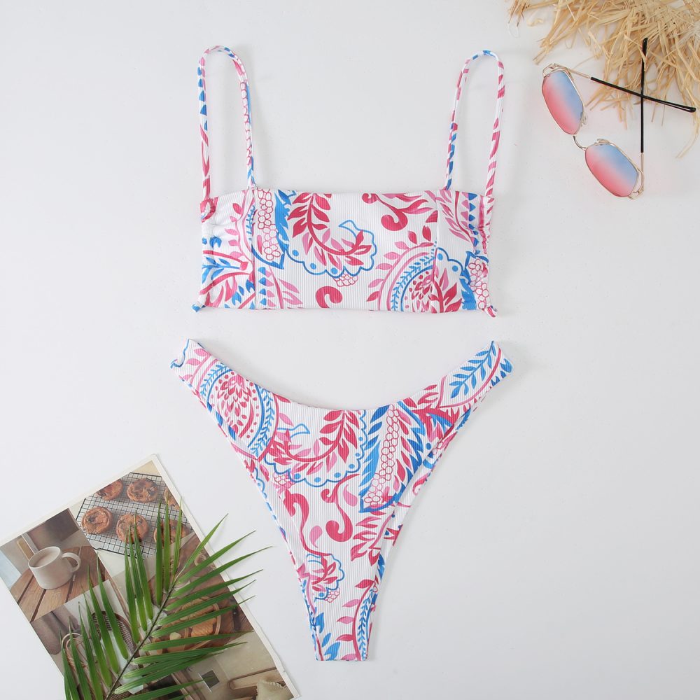 Printed Split Swimsuit European And American Swimsuit - Image 3