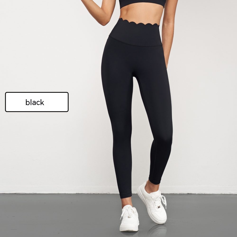 Elastic Sports Yoga Pants Women's Abdominal-shaping High Waist Peach Hip Sports Tights Anti-chic No T-line Fitness Pants - Image 2