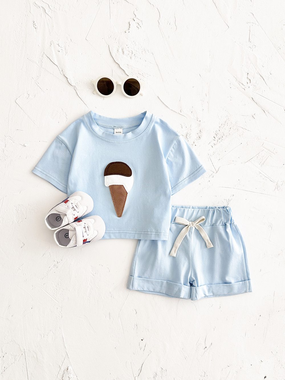 Baby Ice Cream Patch Short Sleeve Suit - Image 9
