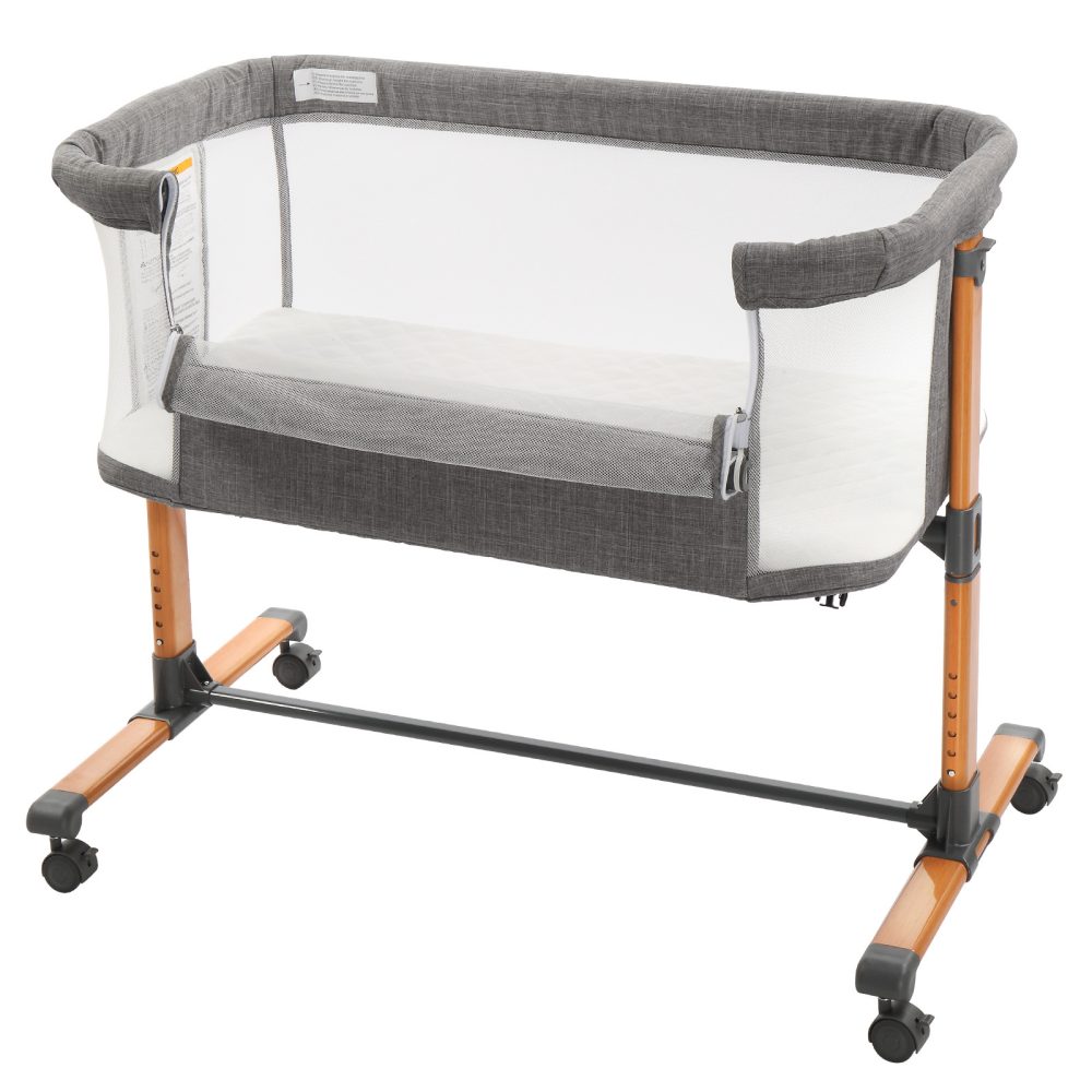 150D Encrypted Cationic Cloth , Grey, Bassinet Bed For Babies - Image 3