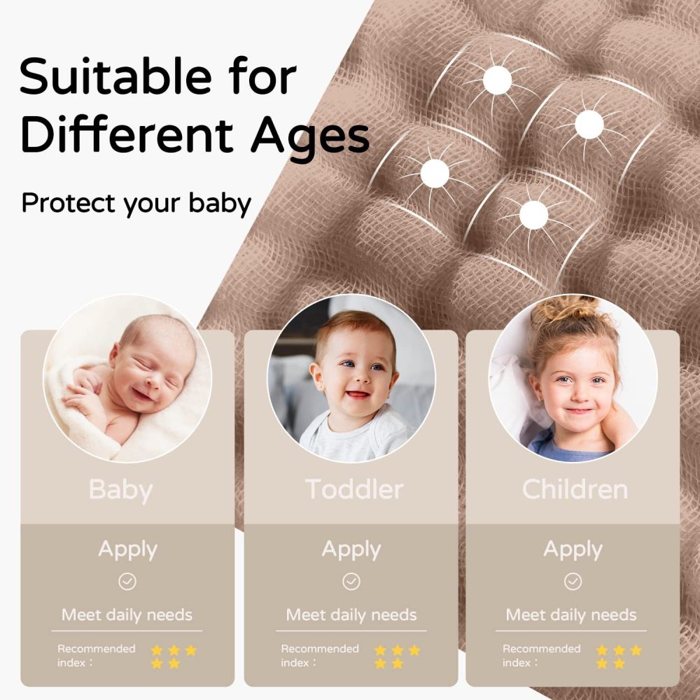 Hooded Baby Towels For Newborn Muslin Cotton Baby Bath Towel With Hood For Babies, Infant, Toddler And Kids, Large 90x90cm, Soft And Absorbent Newborn Essential - Image 3