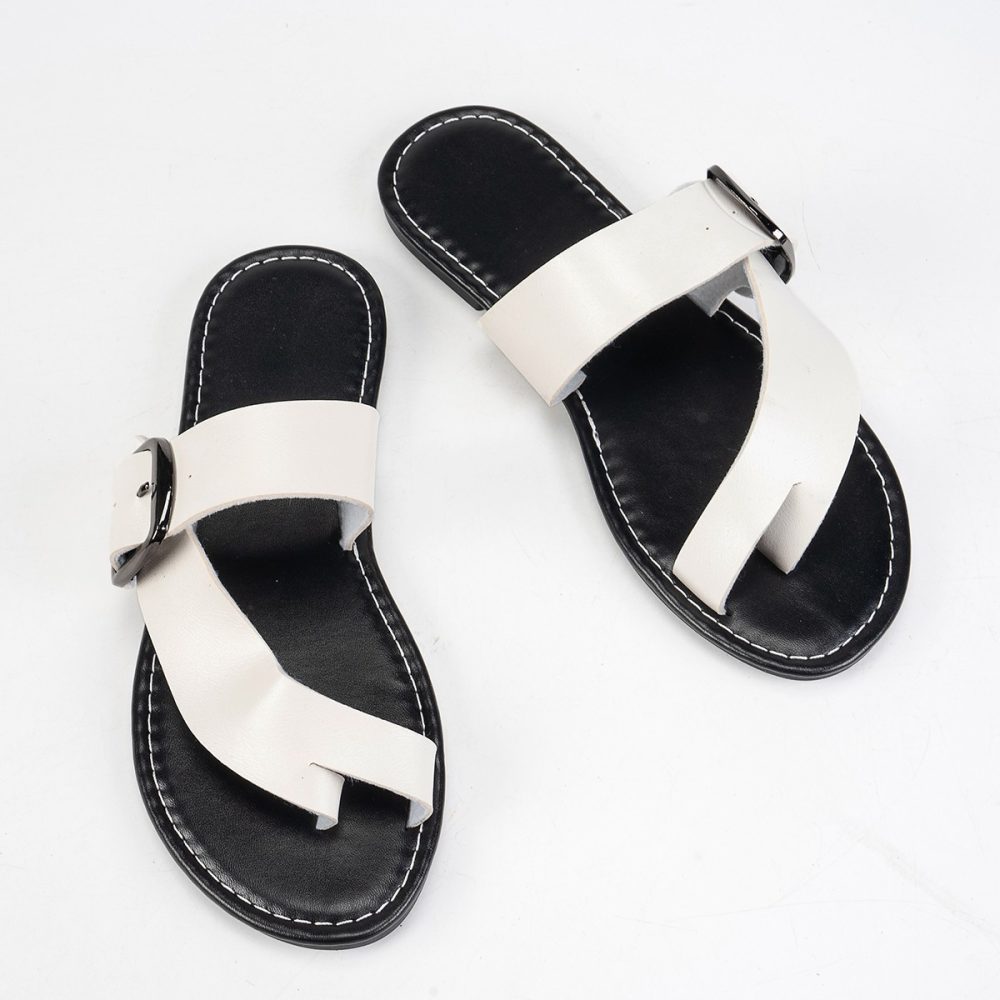 Summer Buckle Toe Clip Sandals Fashion Flat Beach Shoes Casual Comfortable Slides Slippers - Image 8