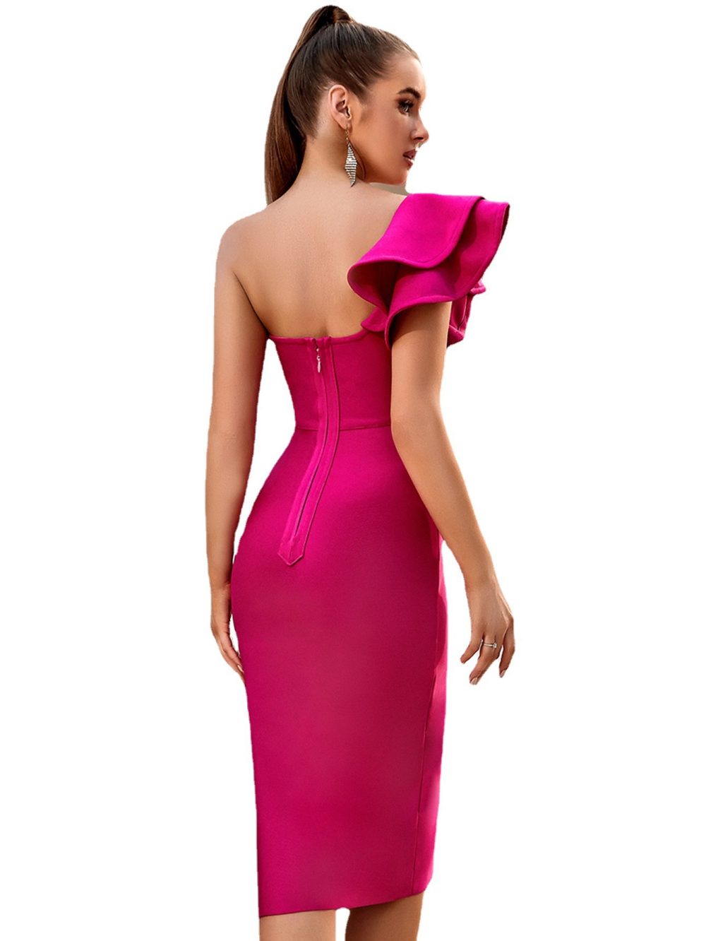 Women's Fashionable One-shoulder Strapless Slim-fit Hip-hugging Skirt - Image 3