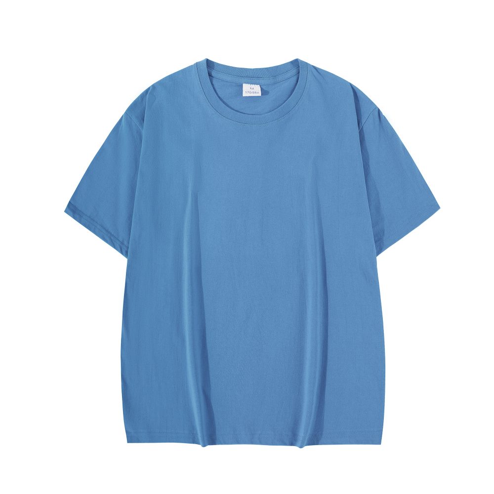Men's Solid Color Loose-fitting Pure Cotton Short Sleeves T-shirt - Image 9