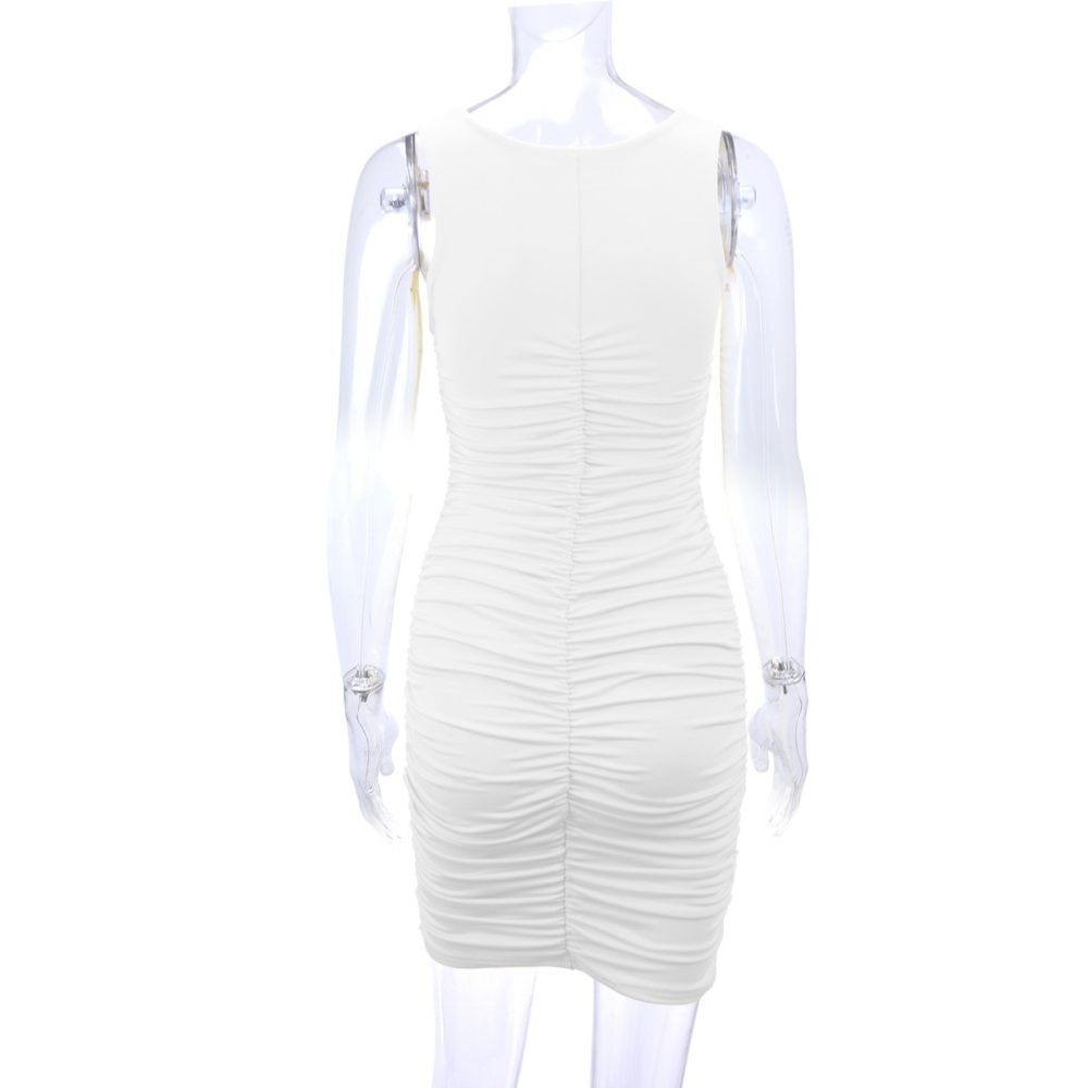 Cross Border Sleeveless Ruffle Hip Sexy Dress - Image 10
