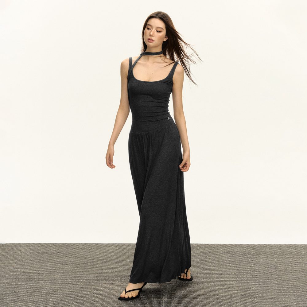 American Retro Design Halter Spaghetti Straps Dress Women - Image 5