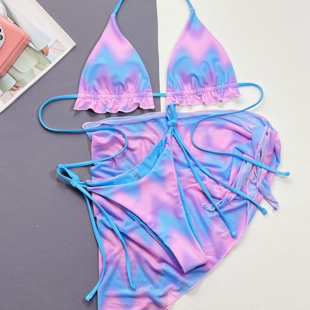 Women's Split Tie-dye Swimsuit Bikini - Image 4