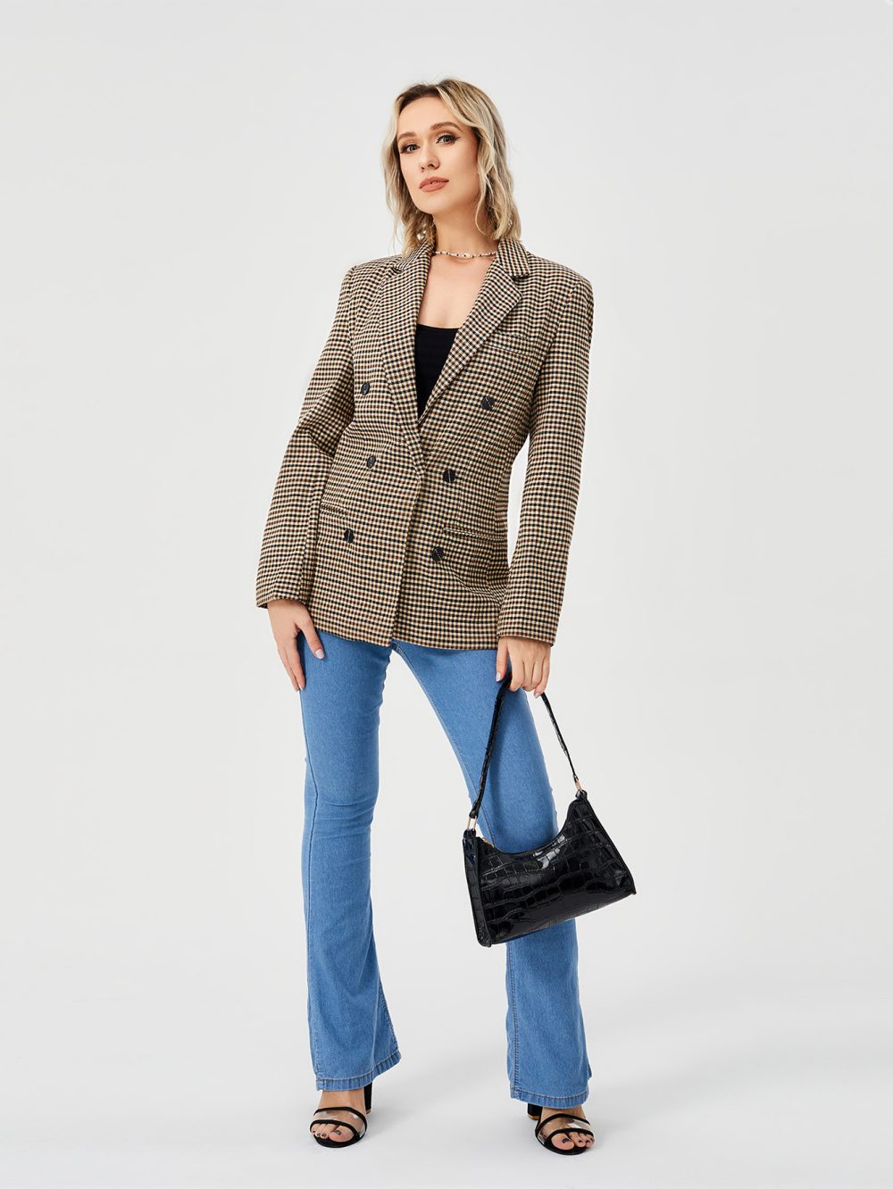 Womens Casual Blazer Jacket  Long Sleeve Work 0ffice Blazer Lapel  Jacket - Image 3