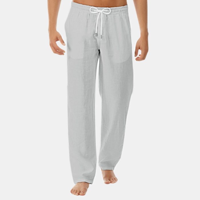 Men's Simple And Stylish Casual Cotton And Linen Trousers